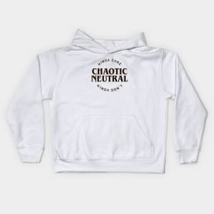 Kinda Care Kinda Don't Chaotic Neutral Alignment Tabletop RPG Addict Kids Hoodie